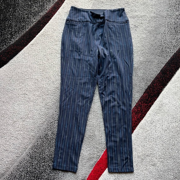 Beta Brand Blue Pin Stripe Leggings - Picture 1 of 4